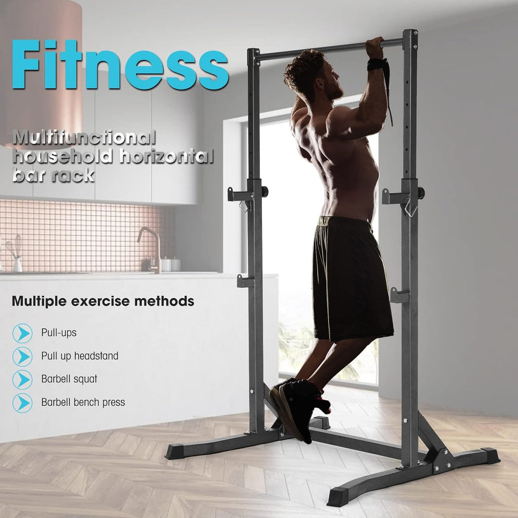Tone Fitness 20 Pound Dumbbell Set Multi-Function Half-Frame Power Rack Exercise Squat Stand with Other Accessories, for Home Fitness Bar Rack Attachment
