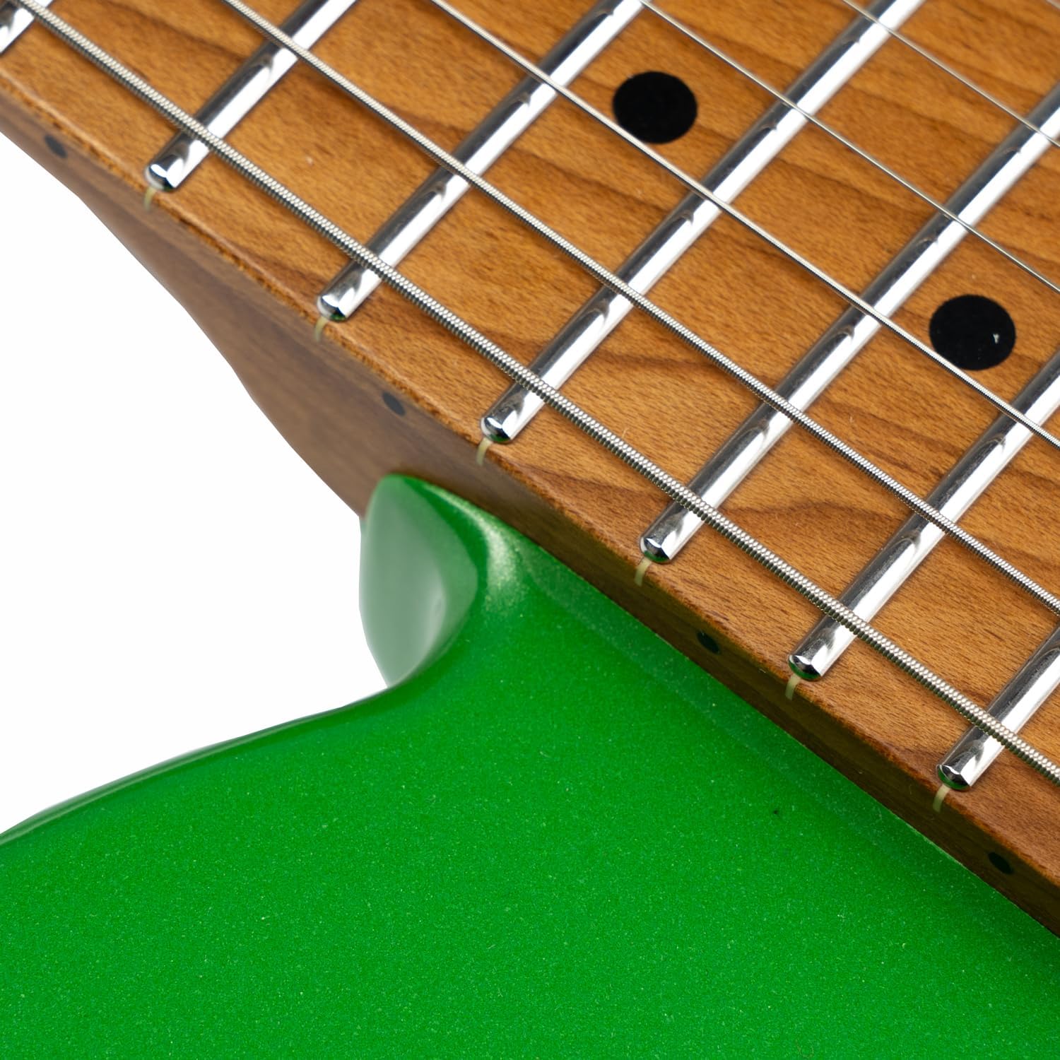 EART TL-380 6 String Solid-Body Electric Guitar Roasted Mahogany Body Maple Neck, Available in Gloss Finishes,Right