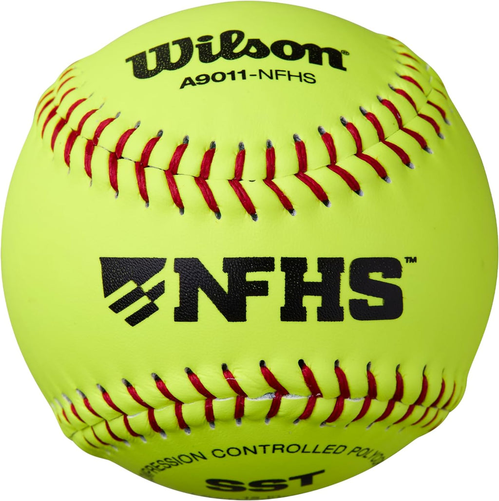 Wilson A9011 Collegiate and HS NFHS Leather Polycore Softballs