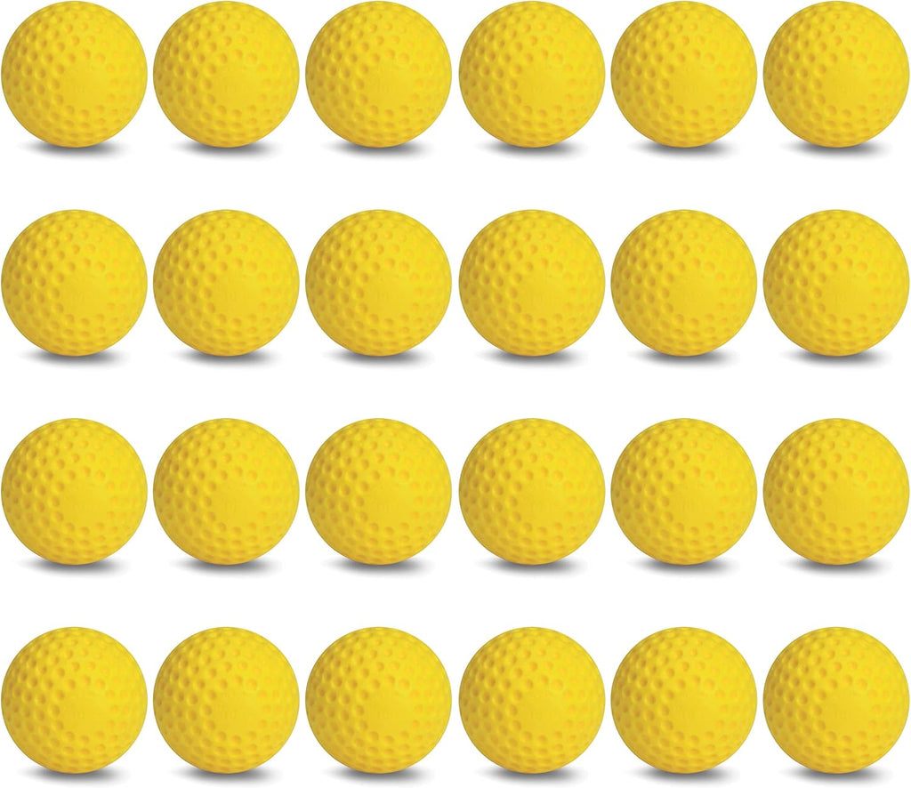 Jugs Sting-Free Dimpled Optic-Yellow Baseballs, 9-inch – 2 Dozen