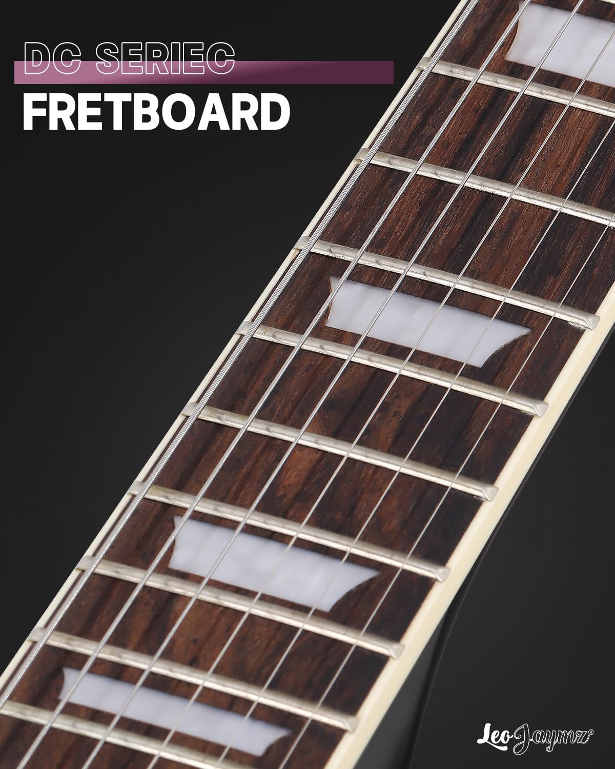 Leo Jaymz 39 Inch Solid Body Electric Guitar - Poplar Wood Body，Maple Neck and Laurel Wood Fretboard (Purple Burst)