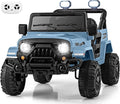 OLAKIDS Ride on Truck, 12V Battery Powered Electric Vehicle for Kids with Remote Control, Bluetooth, Power Display, LED Lights, Music Player, Ride on Toy for 3+ Boys Girls (Blue)