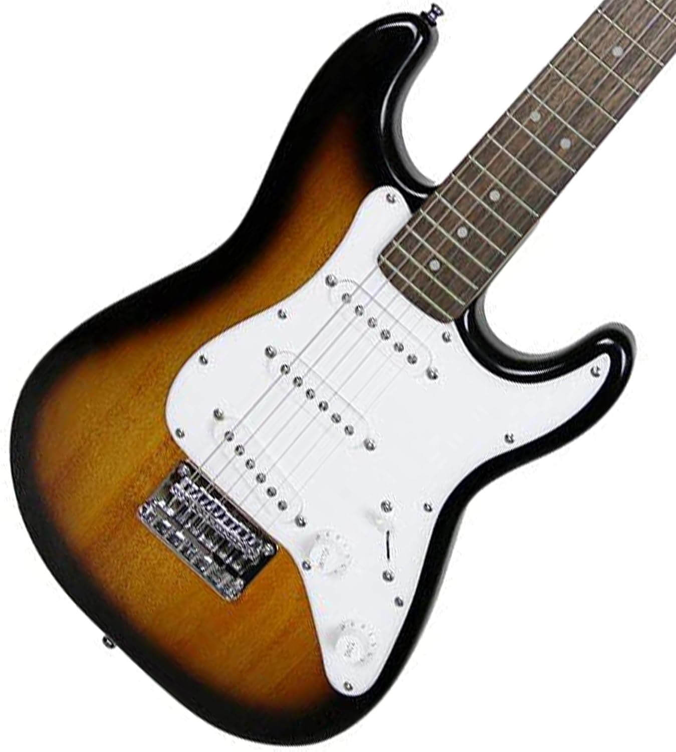 Fender Squier 3/4-Size Kids Mini Strat Electric Guitar - Sunburst Bundle with Amplifier, Cable, Tuner, Strap, Picks, and Austin Bazaar Instructional DVD
