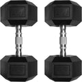 Ritfit 5-650 LBS PVC Encased Hex Dumbbell Sets with Optional Rack for Home Gym, Hand weight with Chrome Handle for Strength Training,Workouts