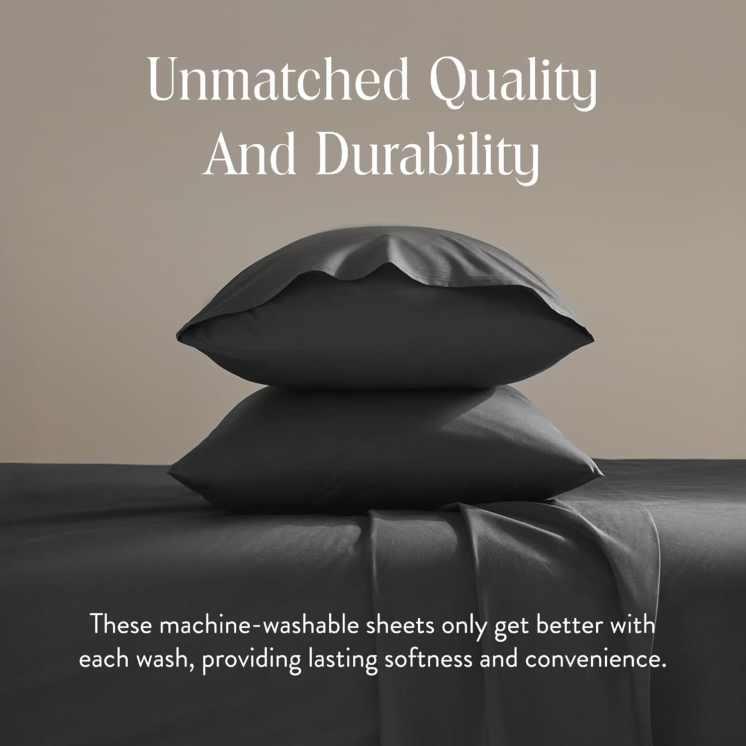 Brooklinen Luxury Sateen 4 Piece Sheet Set - 100% Cotton Bed Sheets, Durable California King Size Sheets Set in Slate Grey, Oeko-TEX Certified Bedding Set, 1 Fitted Sheet, 1 Flat Sheet, 2 Pillowcases