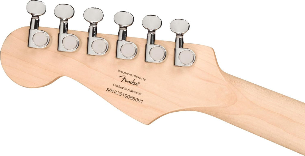 Fender Squier 3/4-Size Kids Mini Strat Electric Guitar - Shell Pink Bundle with Amplifier, Cable, Tuner, Strap, Picks, and Austin Bazaar Instructional DVD