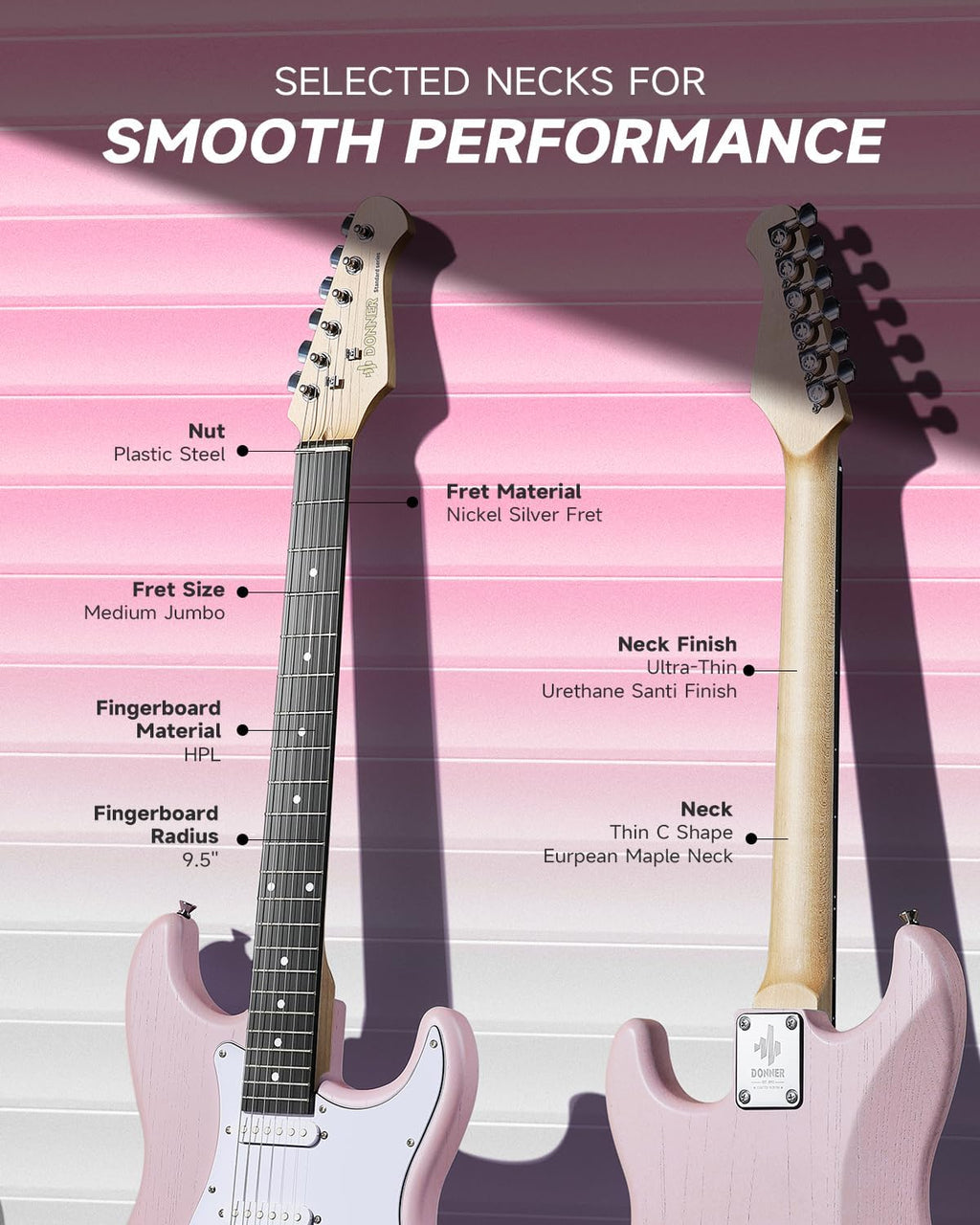 DONNER DST-80 Electric Guitar 39' Beginner Electric Guitar Kit with Amp, Classic SSS Pickup Complete with Gig Bag, Tuner, Capo, Strap, Picks, and Free Online Lessons