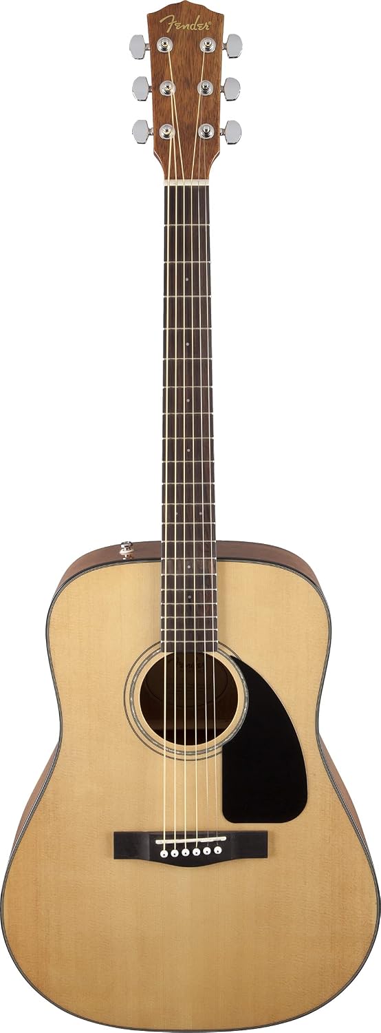 Fender CD-60 Dreadnought V3 Acoustic Guitar, with 2-Year Warranty, Natural, with Case