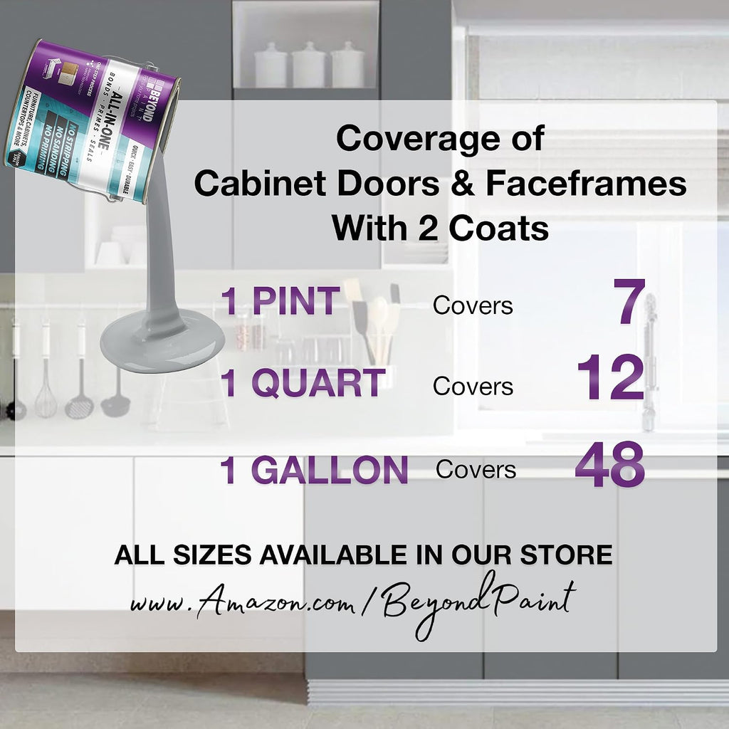 Beyond Paint Furniture, Cabinets and More All-in-one Refinishing Paint Gallon, No Stripping, Sanding or Priming Needed, Bright White, 3.79 Litre (BP24)