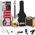 LyxPro 36 Inch Electric Guitar and Kit for Kids with 3/4 Size Beginner's Guitar, Amp, Six Strings, Two Picks, Shoulder Strap, Digital Clip On Tuner, Cable and Soft Case Gig Bag -Natural
