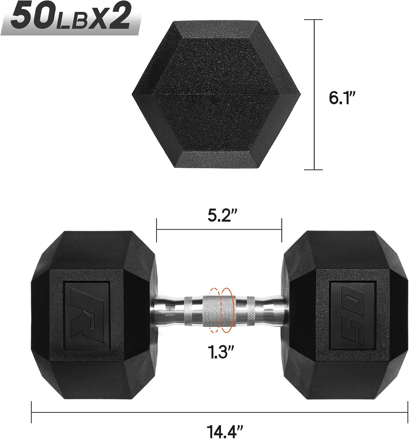 Ritfit 5-650 LBS PVC Encased Hex Dumbbell Sets with Optional Rack for Home Gym, Hand weight with Chrome Handle for Strength Training,Workouts
