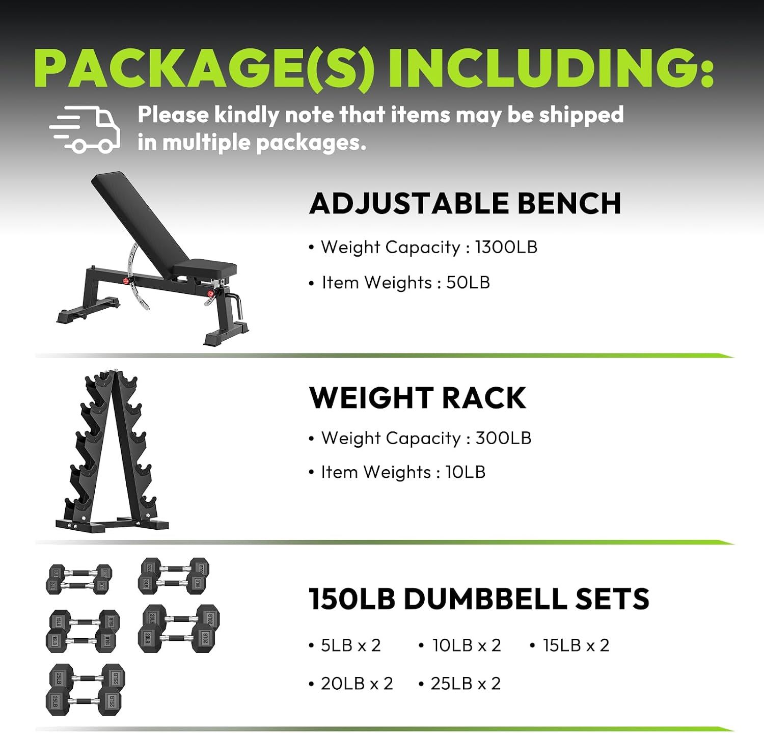 HANDBODE Adjustable Weight Bench for Full Body Workout, 1300 LBS Weight Capacity Bench Press Bench of Home Gym Strength Training, Incline Upright Flat Utility Workout Bench with Fast Adjustment
