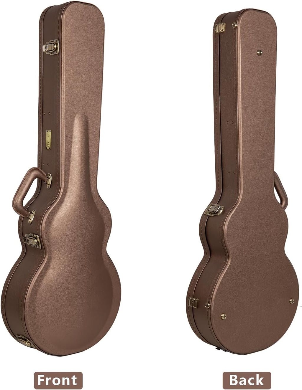 Crossrock Wooden Electric Guitar Case for Les Paul Style | Chocolate Brown Finish, Purple Velvet Interior, Lock – Designer Series(CRW520LCB)