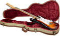 Crossrock Master Series Electric Case fits Telecaster and Stratocaster Styles of Guitars | Classic Fabric Tweed Exterior, Re-Engineered Wooden Shell (CRW720STFT)