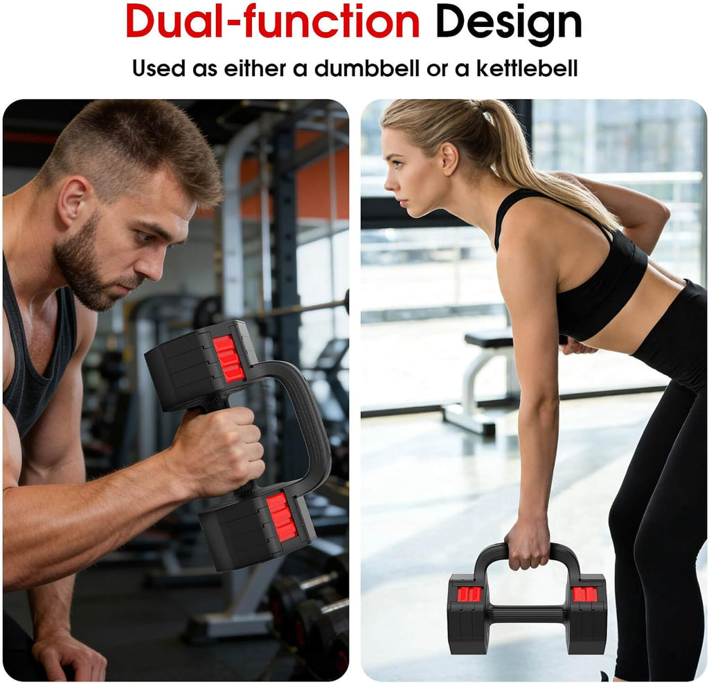 Adjustable Dumbbell Set, 4 Levels Weights Dumbbell Set with Each 5lb/10.3lb/15.4lb/20.5lb, Adjustable dumbbells Paired with ergonomic Handle for Home Gym Strength Training