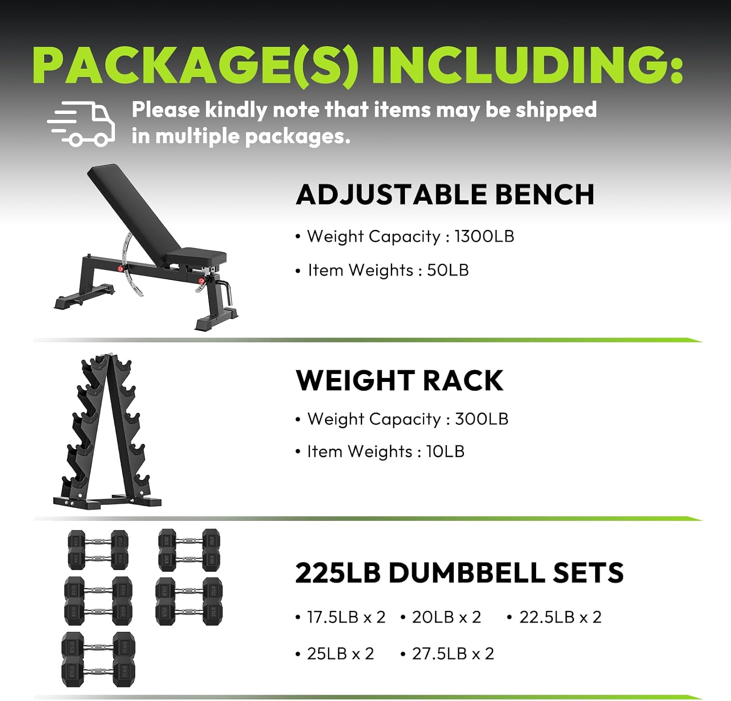 HANDBODE Adjustable Weight Bench for Full Body Workout, 1300 LBS Weight Capacity Bench Press Bench of Home Gym Strength Training, Incline Upright Flat Utility Workout Bench with Fast Adjustment