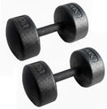 Legacy Solid Round Dumbbell Black – Heavy Duty Cast Iron Hand Weight with Knurled Ergonomic Grip for Strength Training, Muscle Toning, Home Gym Workout – 5 lb to 150 lb In Single & Pair