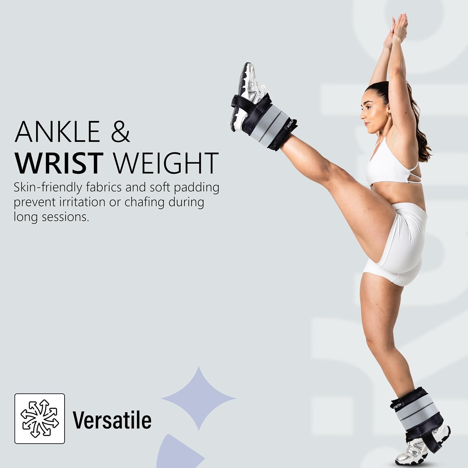Ankle & Wrist Weights – 8/16/20/30 lbs Pair (4–15lbs - Each) | Dual Adjustable Secure Strap System | Patented Design | Ideal for Home Workouts, Pilates, Yoga, Glute Training