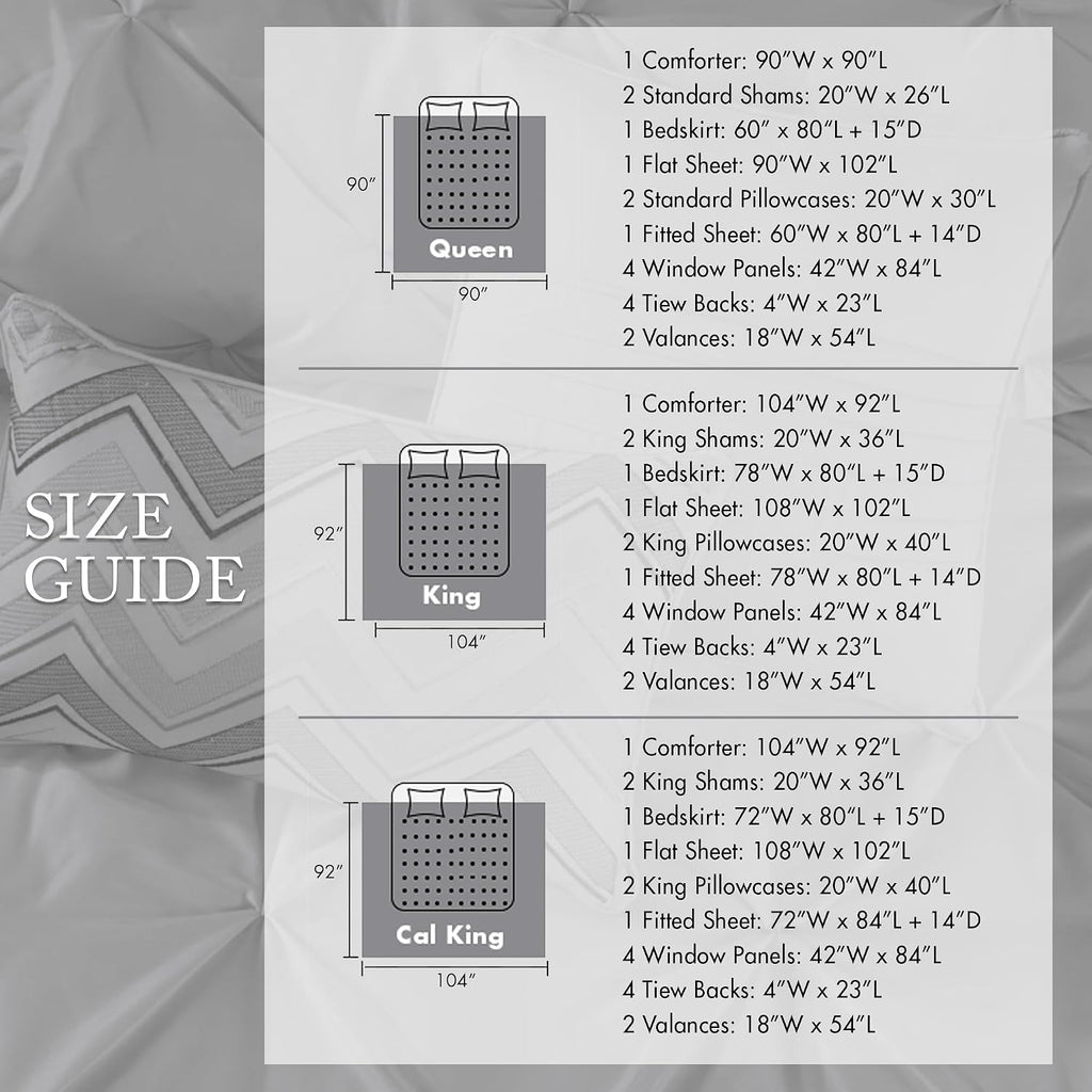 Madison Park Essentials Room in a Bag Faux Silk Comforter Set - Luxe Diamond Tufting All Season Bedding, Matching Curtains, Decorative Pillows, Ivory Cal King(104'x92') 24 Piece