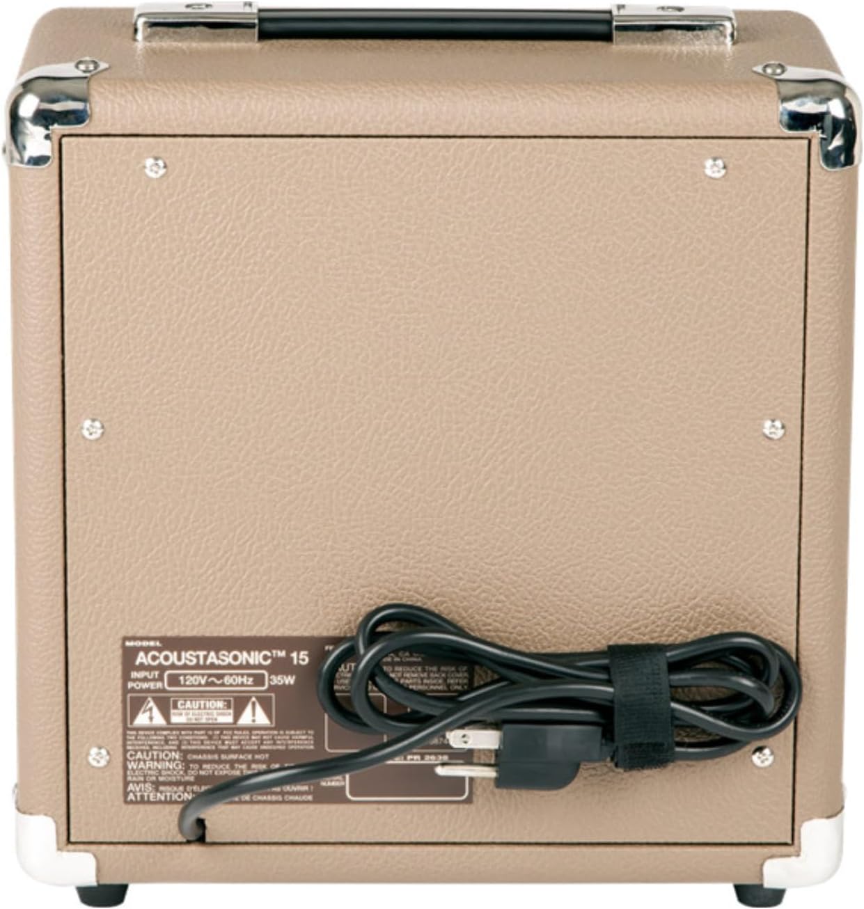 Fender Acoustasonic 15 Acoustic Guitar Amplifier, 15-Watt Portable Combo Amp with 6' Speaker, Instrument & Mic Channels, Chorus Effect, Brown/Wheat, with 2-Year Warranty