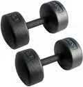 Legacy Solid Round Dumbbell Black – Heavy Duty Cast Iron Hand Weight with Knurled Ergonomic Grip for Strength Training, Muscle Toning, Home Gym Workout – 5 lb to 150 lb In Single & Pair