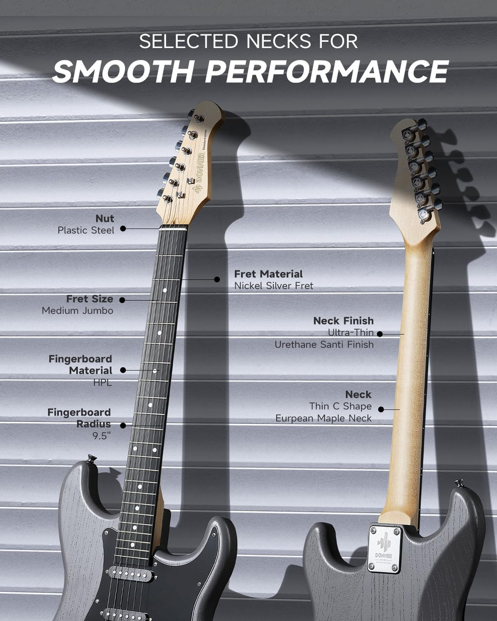 DONNER DST-80 Electric Guitar 39' Beginner Electric Guitar Kit with Amp, Classic SSS Pickup Complete with Gig Bag, Tuner, Capo, Strap, Picks, and Free Online Lessons