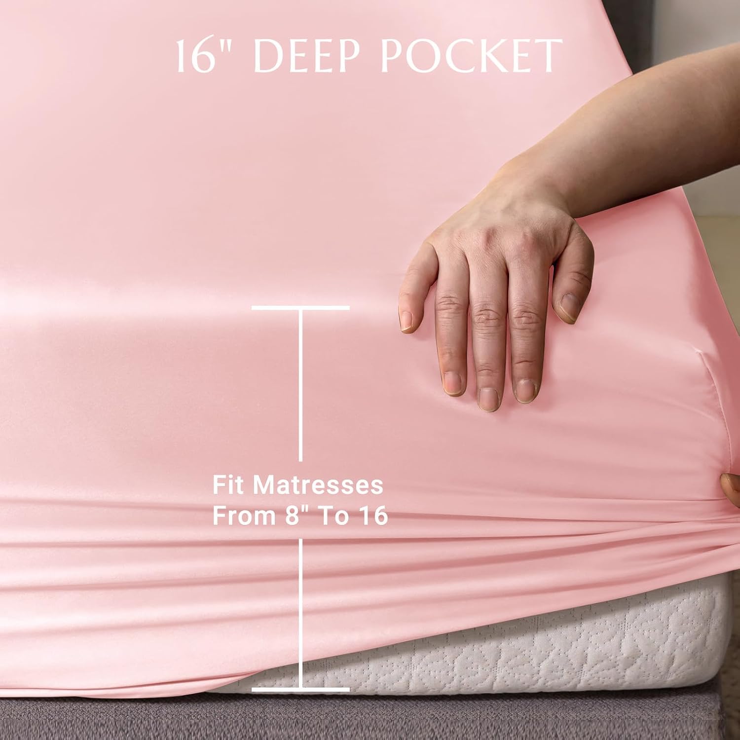 THXSILK 100% Silk Sheet Set, 7A+ Silk Sheet Set Soft Breathable, Luxury Bedding (1 Duvet Cover, 1 Fitted Sheet, 2 Pillow Shams), King, Charming Pink