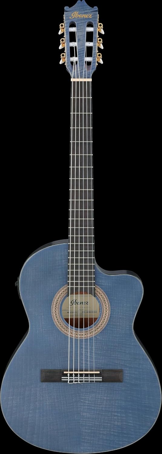 Ibanez GA5FMTCE Thinline Nylon Acoustic-electric Guitar - Open Pore Berry