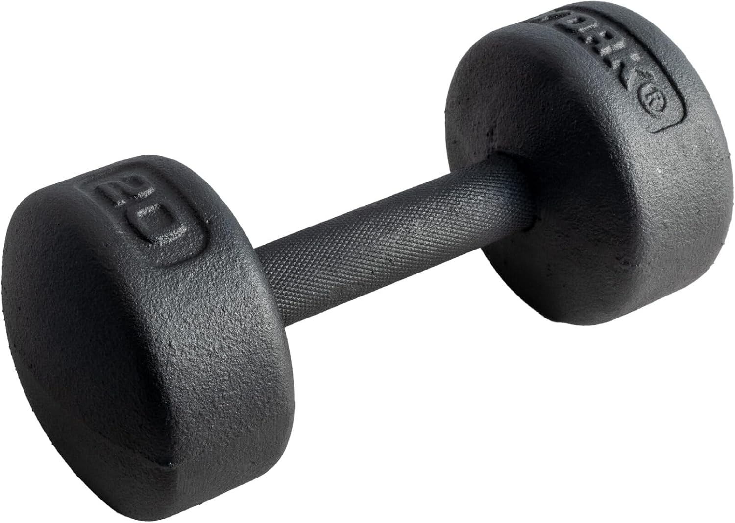 Legacy Solid Round Dumbbell Black – Heavy Duty Cast Iron Hand Weight with Knurled Ergonomic Grip for Strength Training, Muscle Toning, Home Gym Workout – 5 lb to 150 lb In Single & Pair