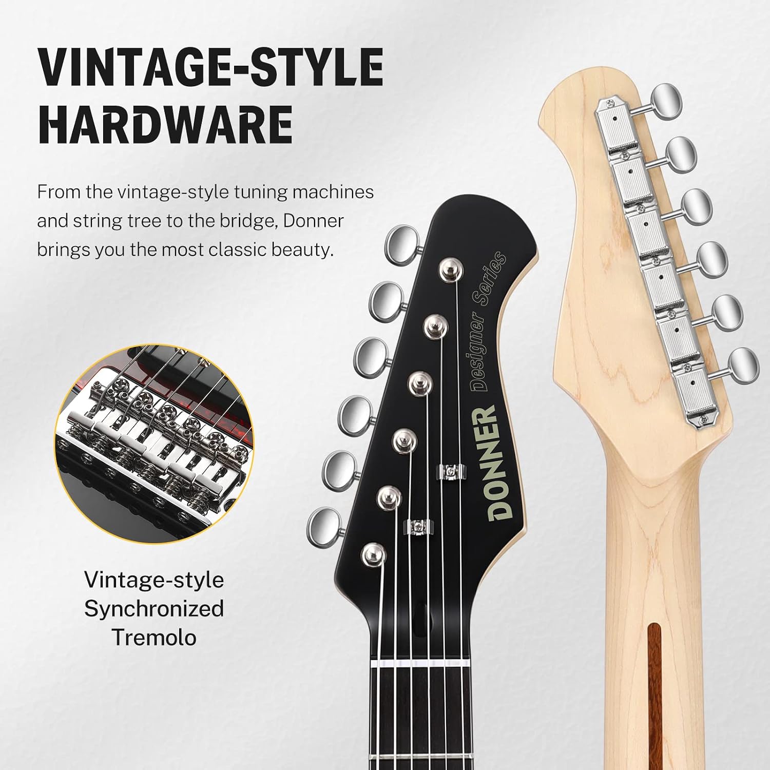 Donner 39 Inch Electric Guitar, Designer Series DST-200 Stylish Solid Body Electric Guitar for Beginner Intermediate & Pro Players, Single Coil Split System, Includes Bag, Cable, Strap