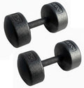 Legacy Solid Round Dumbbell Black – Heavy Duty Cast Iron Hand Weight with Knurled Ergonomic Grip for Strength Training, Muscle Toning, Home Gym Workout – 5 lb to 150 lb In Single & Pair