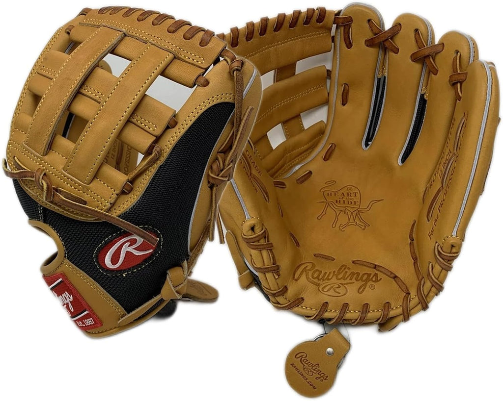 Rawlings Heart of The Hide 12 Inch H Web Utility Baseball Glove Deco Mesh Backing Right Hand Throw