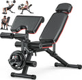 XDDIAS Workout Bench, Adjustable Weight Bench with Leg Extension and Leg Curl, Extended Headrest, 900LBS Preacher Curl Bench Incline Decline Flat Workout Bench for Home Gym Full Body Exercise