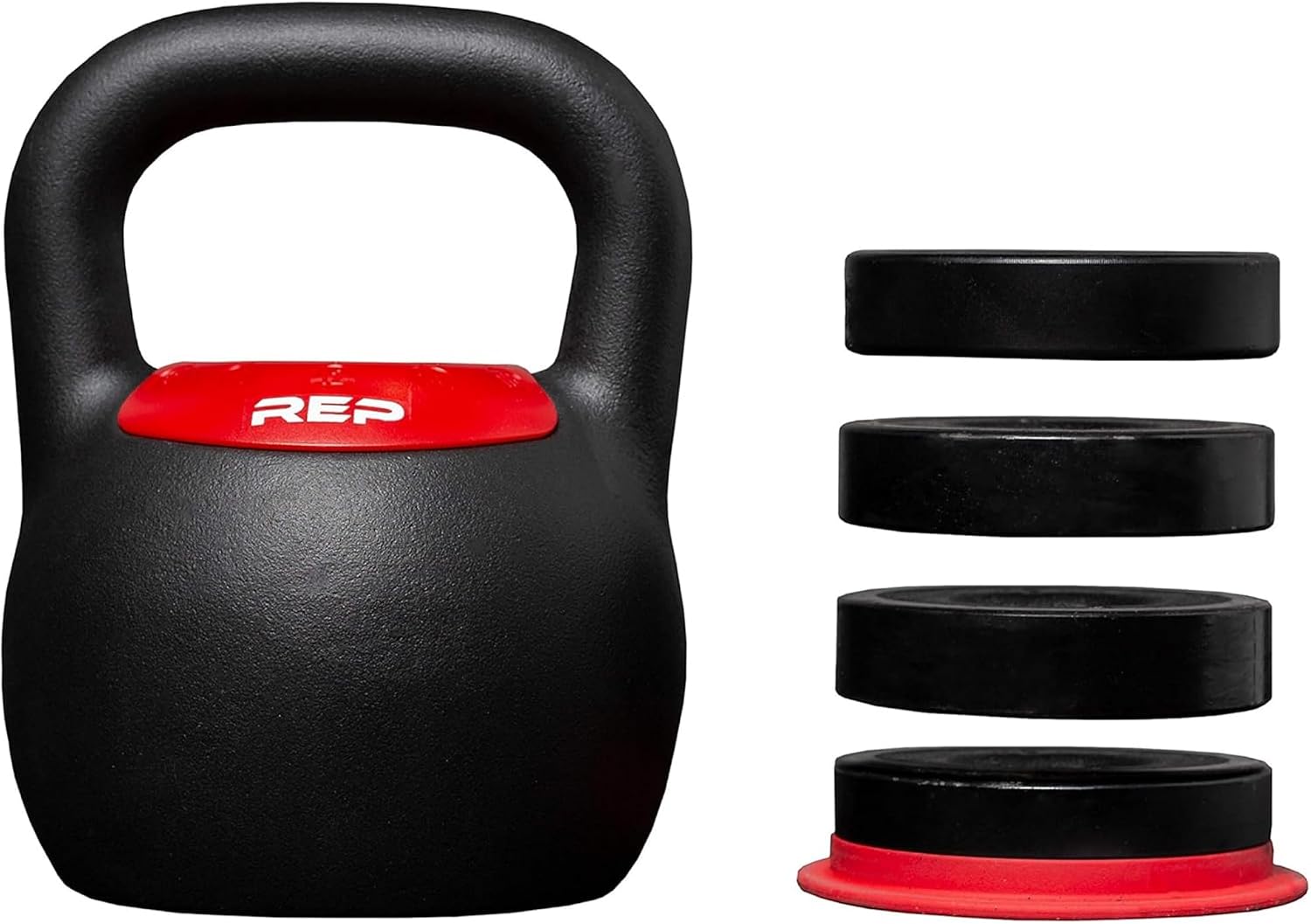 Rep Fitness Adjustable Kettlebell | Weight Set for Home Gym | Strength Training Equipment for Men & Women | Compact Steel Bell with Ergonomic Handle | 20–40 lb (9–18 kg) Variable Options