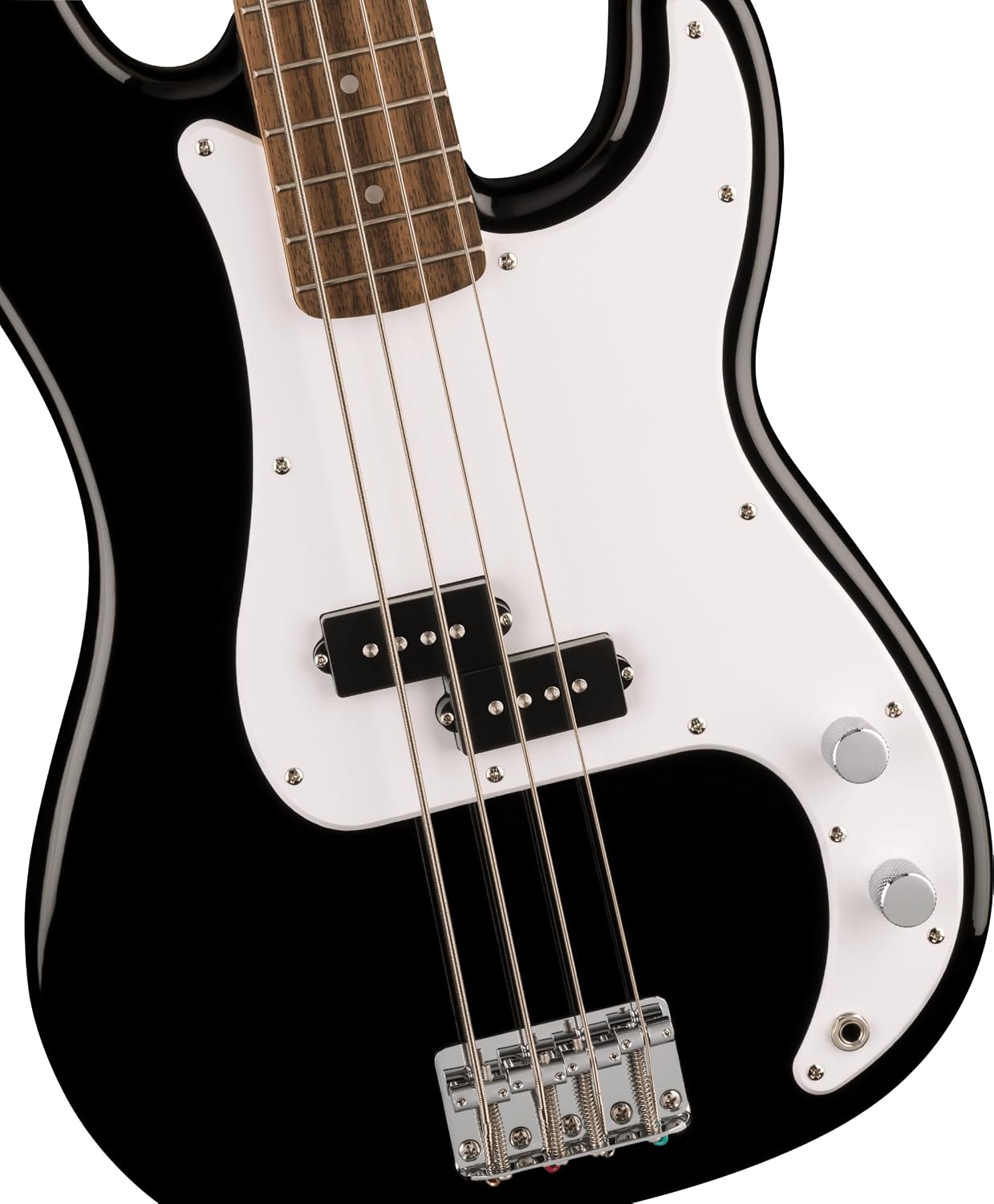Fender Squier Sonic Precision Bass Guitar, Beginner Guitar, Includes 30 Days of Free Lessons, Laurel Fingerboard and Step Up Pickups, Chrome Hardware, and Polyurethane Finish, Black