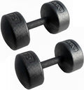 Legacy Solid Round Dumbbell Black – Heavy Duty Cast Iron Hand Weight with Knurled Ergonomic Grip for Strength Training, Muscle Toning, Home Gym Workout – 5 lb to 150 lb In Single & Pair