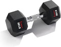 Sunny Health & Fitness Hex Style Dumbbell 5 LBS TO 50 LBS Chrome Handles, Hand Weight for Strength Training, Home Gym, Exercise, Workout Equipment Multiple Size Options