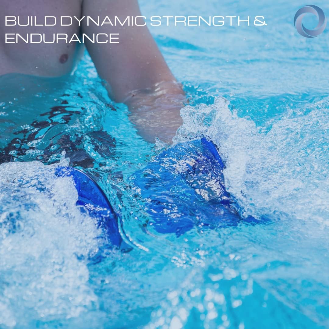 Total Body Pool Weights for Water Exercise Bundle, Polycarbonate Upper Body Bells & Padded Lower Body Fins, Aqua Therapy, Pool Exercise, Water Aerobics, Color Indicate Resistance Level