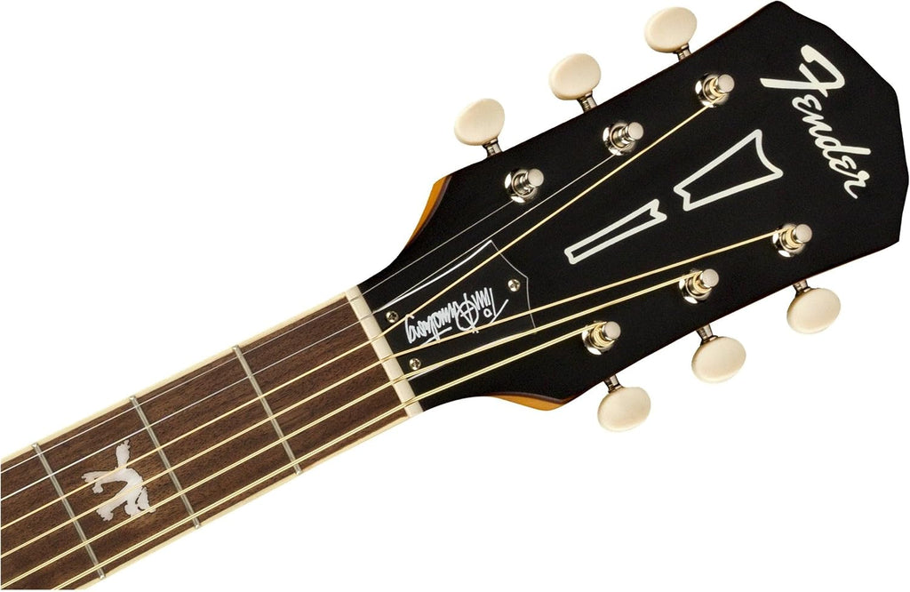 Fender Tim Armstrong Hellcat Concert Acoustic Guitar, with 2-Year Warranty, Natural, Walnut Fingerboard, Left-Handed