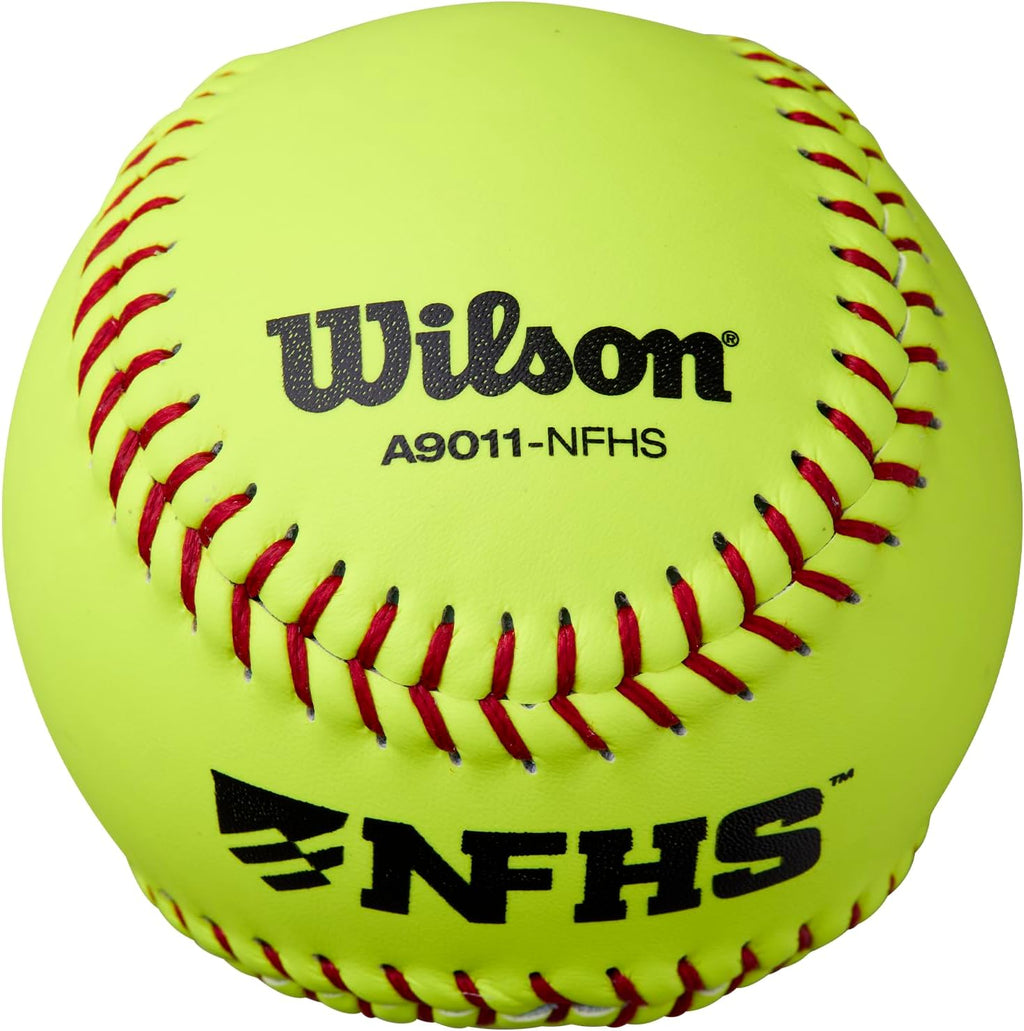 Wilson A9011 Collegiate and HS NFHS Leather Polycore Softballs