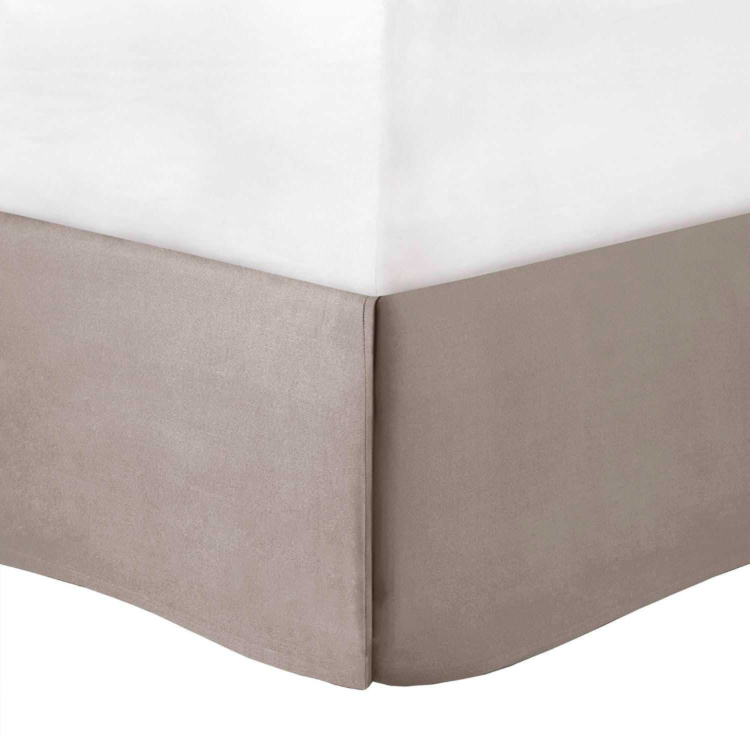 Madison Park Laurel Cozy Comforter Set - Traditional Tufted Faux Silk Design, All Season Down Alternative Bedding with Matching Shams, Decorative Pillow, Taupe Cal King(104'x92') 7 Piece