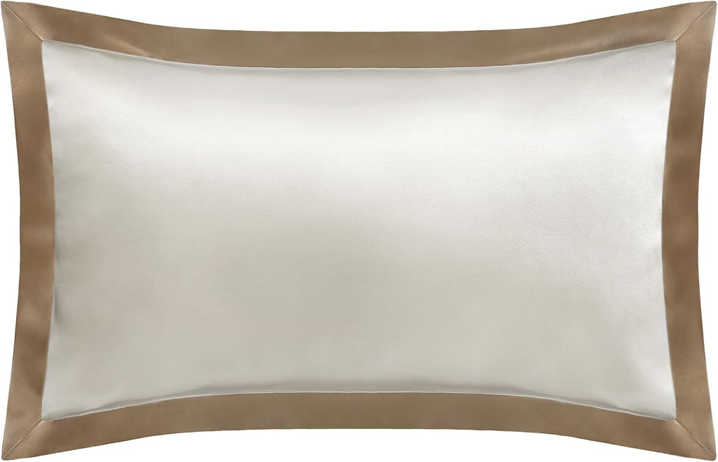 LILYSILK Oxford Envelope Silk Pillowcase for Hair and Skin 100% Pure 19 Momme Mulberry Silk Pillow Cases Both Sides Silk Bed Pillow 1 Pc Queen Size 20''x30'' Taupe