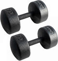 Legacy Solid Round Dumbbell Black – Heavy Duty Cast Iron Hand Weight with Knurled Ergonomic Grip for Strength Training, Muscle Toning, Home Gym Workout – 5 lb to 150 lb In Single & Pair