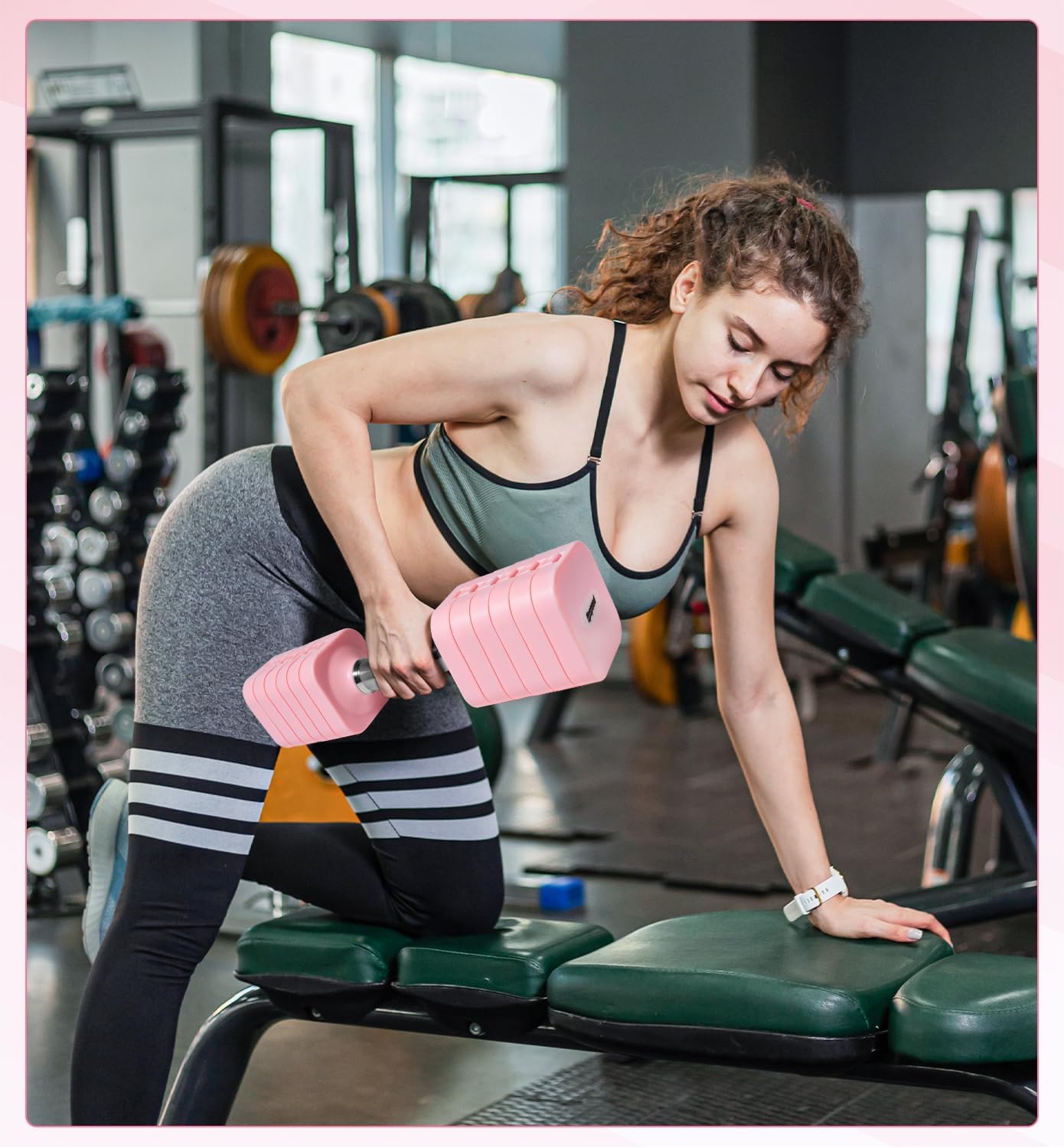15LB 20LB 30LB 40LB 50LB Adjustable Dumbbell Set Free Weights Dumbbells Set for Women Men Hand Weights Sets Adjust Dumbbell Weight Sets for Home Gym Exercise Workout Strength Training Equipments
