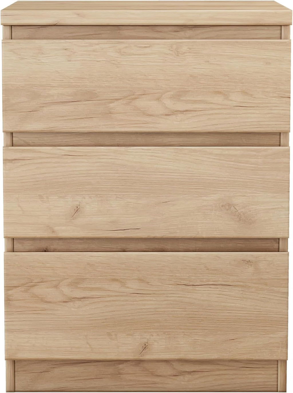 Nightstand with Drawers, Bedside Table with Drawers, Sofa Side Table Storage Cabinet, Night Stand for Bedroom Living Room (1, 3 Drawers Nature)