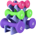 Gym Weights Set, Fitness Weights Set, Hand Weights Set with Holder Rack, Dumbbells Set, 6pcs Hand Fitness Weights Set Holder Rack 2lb 3lb 5lb Bodybuilding Exercise Equipment