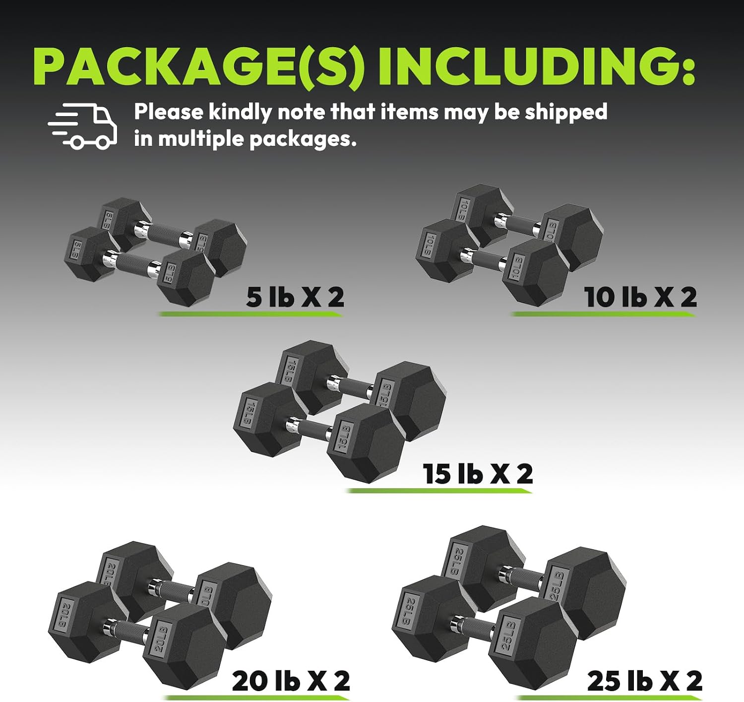 Hex Dumbbell Sets with Rack, 90-640 lb Rubber Encased Exercise & Fitness Dumbbells Set, Hand Weight for Strength Training, Weight Dumbbells