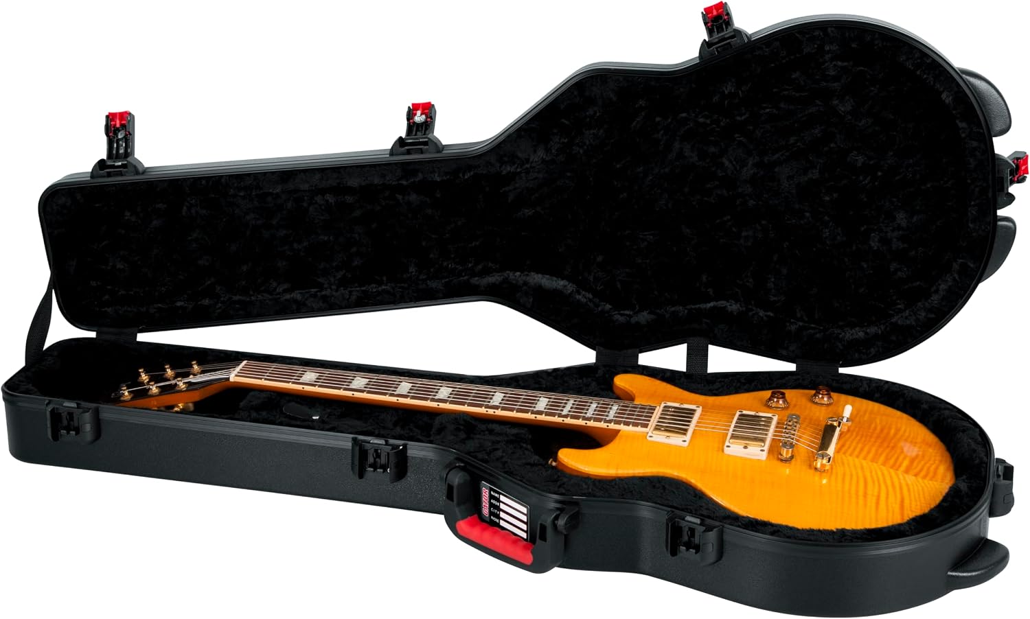 Gator Cases Molded Flight Case for Les Paul Electric Guitar with TSA Approved Locking Latch, (GTSA-GTRLPS)