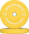REP Color Bumper Plates LB Olympic Barbell Weights – Rubber Training Discs for Home Gym Strength Lifting, Low Bounce Durable, Weight Pairs & Sets 10 15 25 35 45 Pound Options