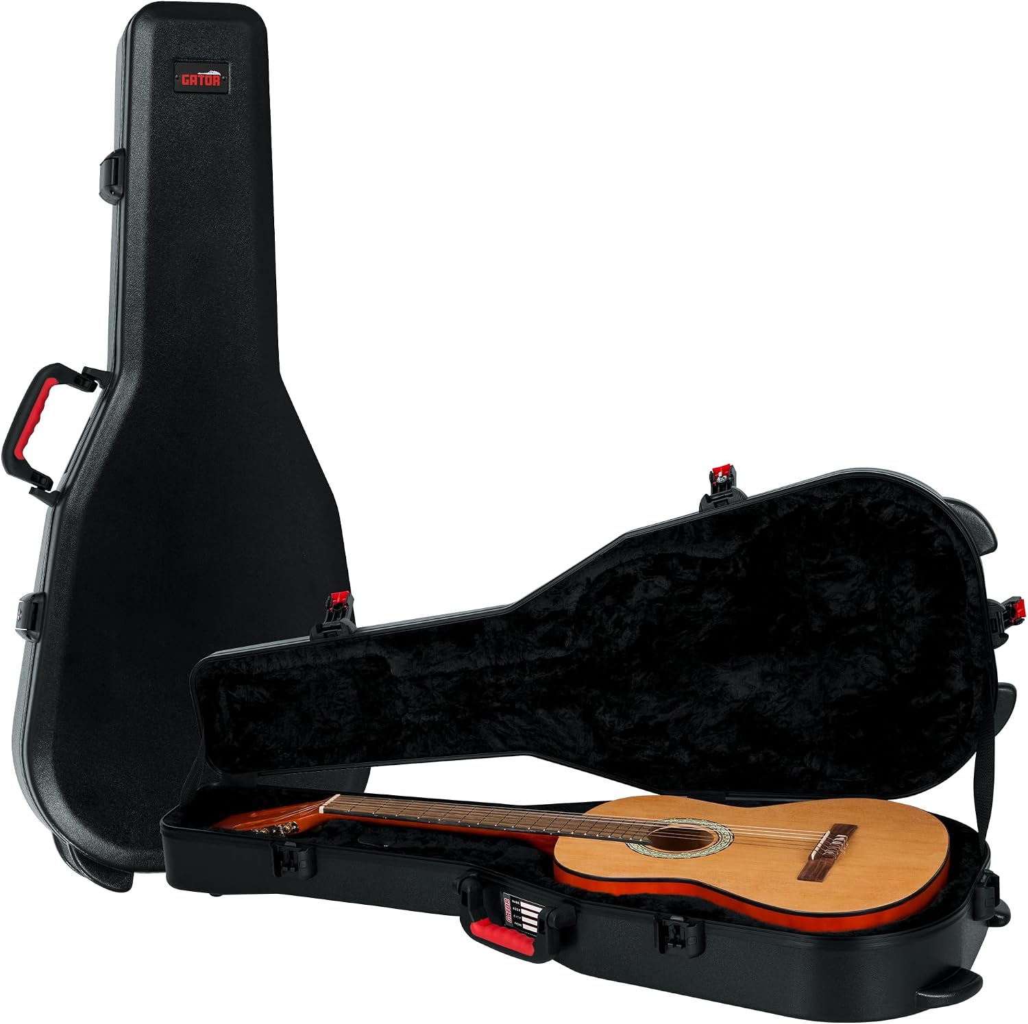 Gator Cases Molded Flight Case for Classical Style Acoustic Guitars with TSA Approved Locking Latch, (GTSA-GTRCLASS)
